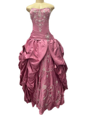 NWT Strapless Pink Embellished Quinceañera Prom BallGown